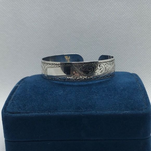 💛 925 Vintage Floral Cuff - Picture 3 of 5